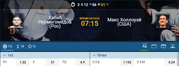 Бой отменен! Прогноз на бой Хабиб Нурмагомедов – Макс Холлоуэй