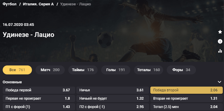 Удинезе - Лацио. Прервут ли «орлы» серию из неудач?