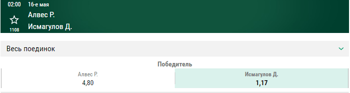 Прогноз на бой Дамир Исмагулов – Рафаэль Алвес