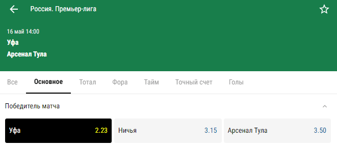 Уфа - Арсенал Тула. Кто окажется сильнее в битве неудачников сезона?